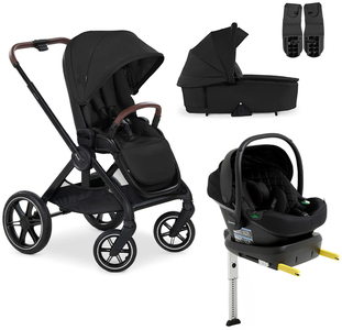 Hauck Walk N Care Duovogn inkl. Beemoo Route Autostol Baby & Base, Black/Black Stone
