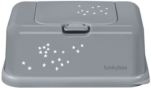 Funkybox Opbevaringsæske til Vådservietter Little Stars, Grå
