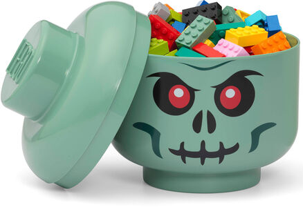LEGO Opbevaringsboks Hoved Skelet Small, Grøn