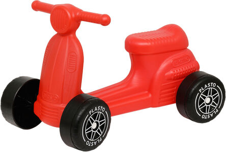 Plasto Scooter med Lydsvag Hjul 50 cm, Rød