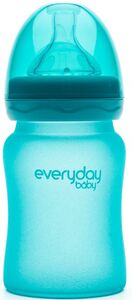 Everyday Baby Sutteflaske Glas med Varmeindikator 150ml, Turquoise