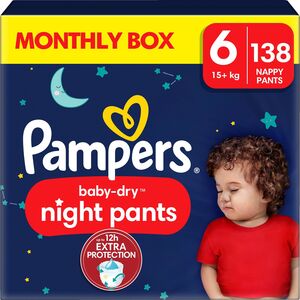 Pampers Baby Dry Night Pants Bleer Str. 6 15+ kg 138-pak
