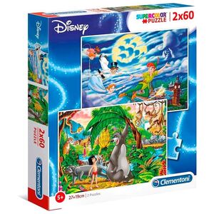 Disney Puslespil Peter Pan & Junglebogen 2x60 Brikker