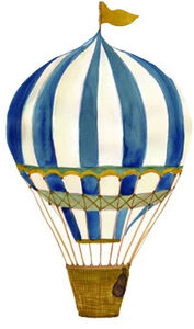 That's Mine Wallsticker Retro Luftballon Stor, Blå