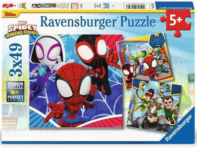 Ravensburger Marvel Spidey and His Amazing Friends Puslespil 3x49 Brikker
