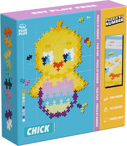 Plus-Plus Puzzle By Numbers Chick Byggesæt 250 Dele
