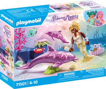 Playmobil 71501 Princess Magic Byggesæt Havfrue med Delfiner