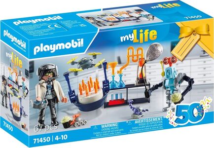 Playmobil 71450 My Life Byggesæt Forsker med Robotter