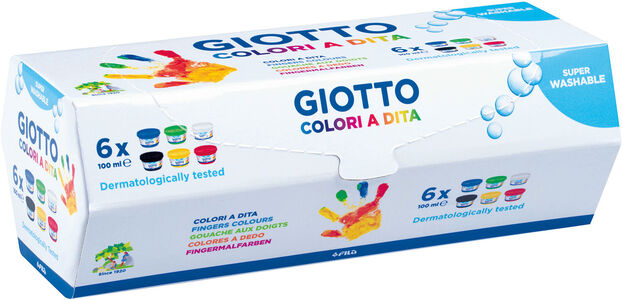Giotto Dita Fingermalinger 100 ml 6-pak, Forskelligfarvet