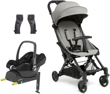 Beemoo Easy Fly 4 Klapvogn inkl Maxi-Cosi CabrioFix Autostol Baby & Base, Stone Grey