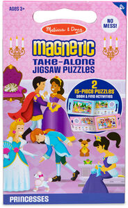 Melissa & Doug Tag-med Magnetisk Puslespil Prinsesser, 2x15 Brikker