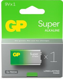 GP Super Alkaline G-TECH 9V Batteri 1-Pak