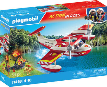 Playmobil 71463 Action Heroes Byggesæt Brandslukningsfly med Slukningsfunktion