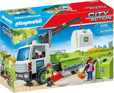 Playmobil 71431 City Life Genbrugsglas Skraldebil med Container