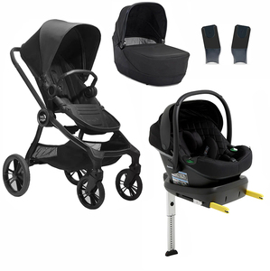Baby Jogger City Sights Duovogn inkl. Beemoo Route i-Size Autostol Baby & ISOFIX Base, Rich Black/Black Stone