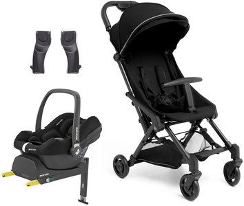 Beemoo Easy Fly 4 Klapvogn inkl Maxi-Cosi CabrioFix Autostol Baby & Base, Jet Black