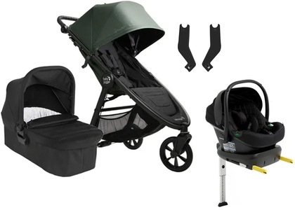 Baby Jogger City Mini GT 2.1 Duovogn inkl. Beemoo Route i-Size Autostol Baby & ISOFIX Base, Briar Green/Black Stone