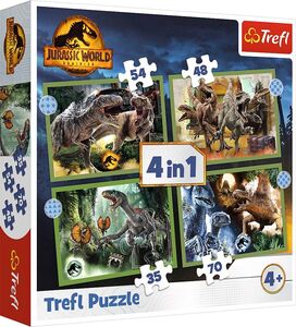 Trefl Jurassic World Puslespil 4-i-1