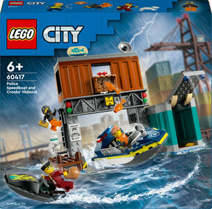 LEGO City 60417 Politiets speedbåd og skurkenes skjulested