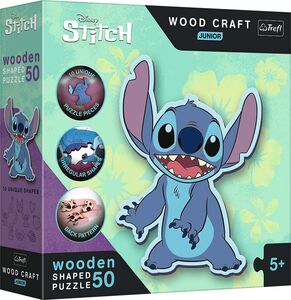 Trefl Wood Craft Junior Disney Stitch Puslespil 50 Dele