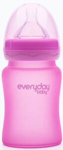 Everyday Baby Sutteflaske Glas med Varmeindikator 150ml, Cerise Pink
