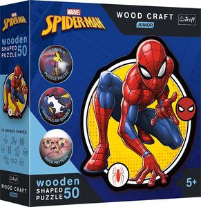 Trefl Wood Craft Junior Spider-Man Puslespil 50 Brikker