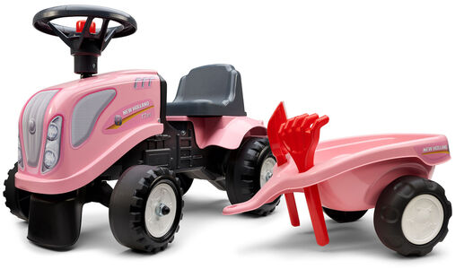 Falk New Holland Traktor med Tilbehør, Pink