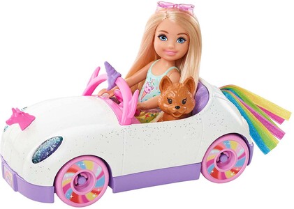 Barbie Chelsea Dukke med Bil og Kæledyr