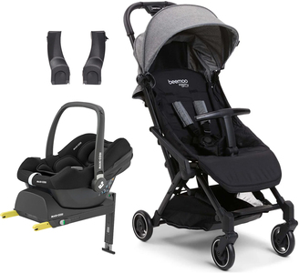 Beemoo Easy Fly Lux 3 Klapvogn inkl. Maxi-Cosi CabrioFix i-Size Autostol Baby & Base, Grey Mélange