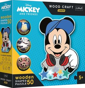 Trefl Wood Craft Junior Disney Mickey & Venner Puslespil 50 Brikker