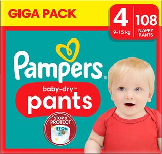 Pampers Baby Dry Pants Bleer Str. 4 9-15 kg 108-pak