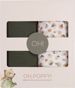 Oh, Poppy! Holly Stofble 2-Pak, Fresh Vanilla/ Forest Green