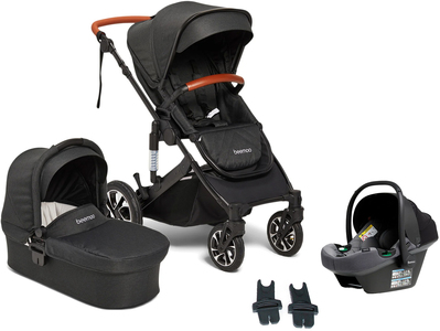 Beemoo Maxi 4 Duovogn inkl. Route i-Size Autostol Baby, Black/Mineral Grey