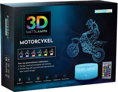 Powerpal 3D-Natlampe, Motorcykel