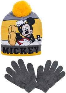 Disney Mickey Mouse Hue og Vanter, Grey