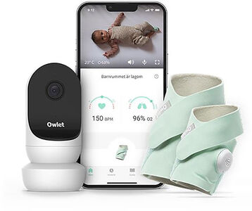 Owlet Monitor Duo Plus Babyalarm med Cam 2, Mint
