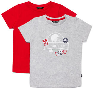 Luca & Lola San Marino T-Shirt 2-pak, Grey/Red