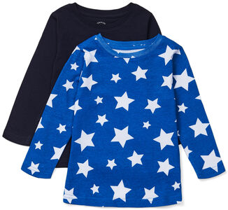 Luca & Lola Nario Langærmet T-shirt 2-pak, Blue Stars