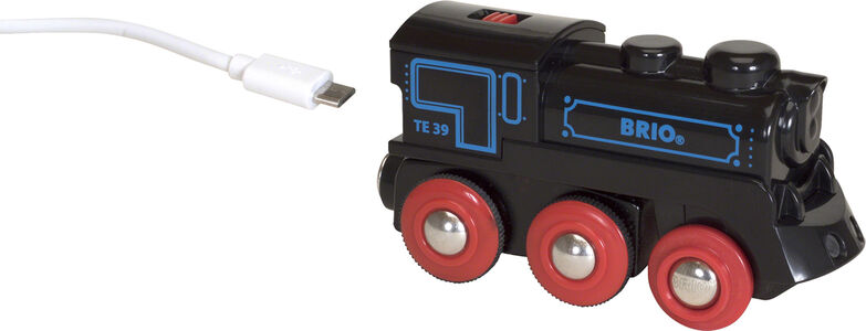 BRIO World 33599 Genopladeligt Lokomotiv Med Mini USB-Kabel