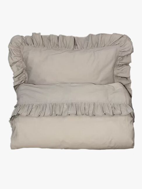 Mini Dreams Frill Sengesæt 100x130, Sandfarvet