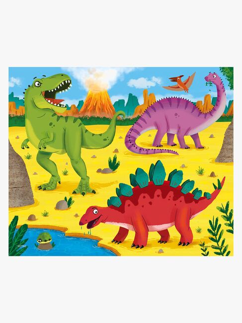 Kärnan Dinosaurer Træpuslespil i Træ 20 Brikker