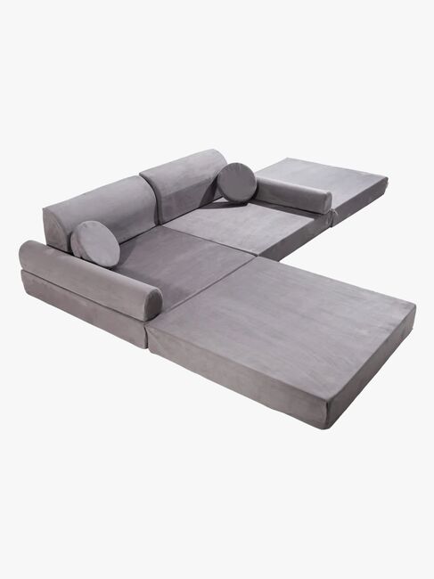 Meowbaby Play Premium Slimcord  Bygbar Sofa, Grå