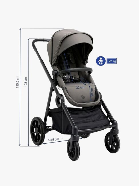 Beemoo Pro Multi 2 Klapvogn, Mocha Grey