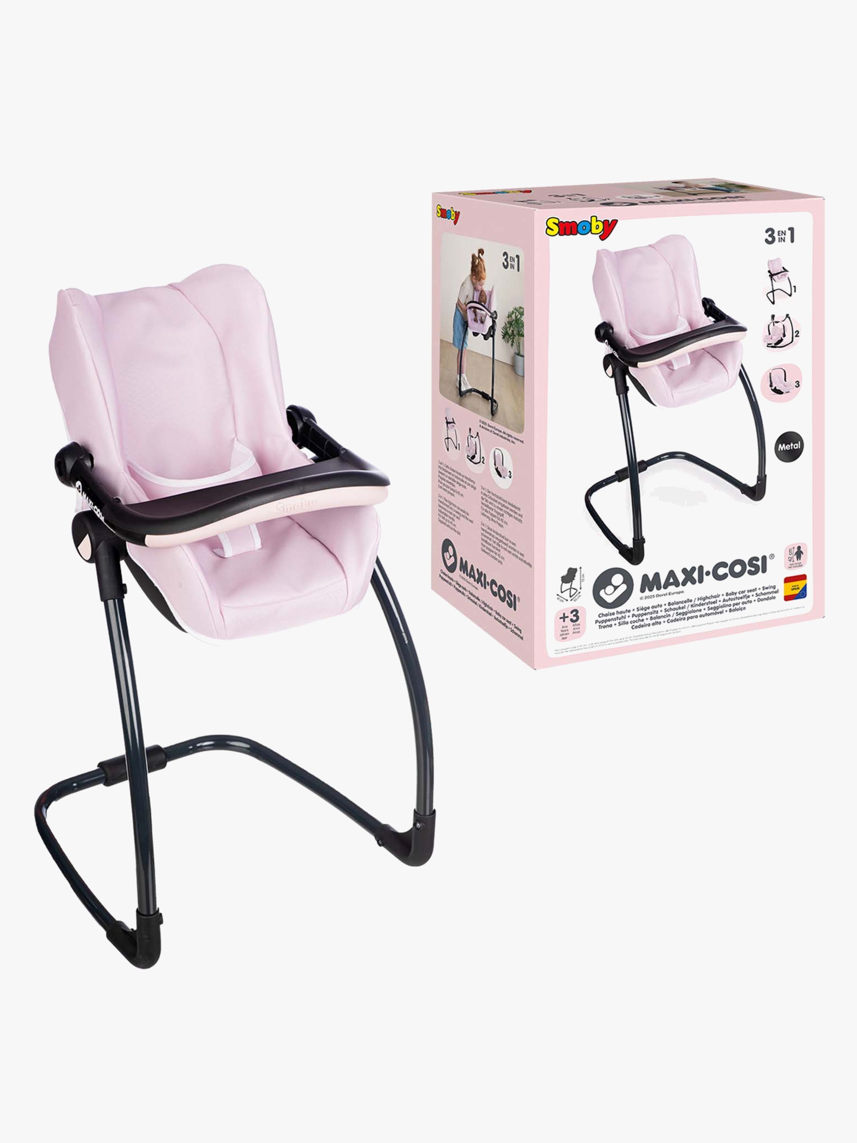 Smoby MAXI-COSI Dukkehøjstol 3-i-1, Pink