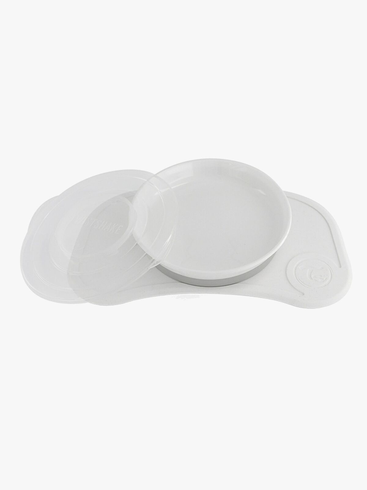 Twistshake Click-Mat Mini Tallerken & Underlag, Hvid