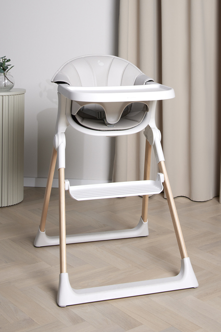 Beemoo CARE Harmony Højstol inkl. Hynde, White/Wood/Beige