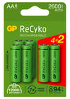 GP Batterier Recyko 4+2 AA Genopladelige Batterier