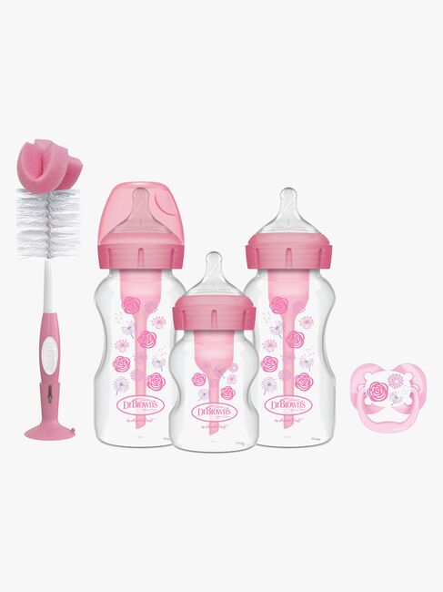 Dr. Brown's Wide Neck Options+ Gavesæt, Pink