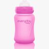 Everyday Baby Varmeindikator Sutteflaske Glas 150 ml, Cerise