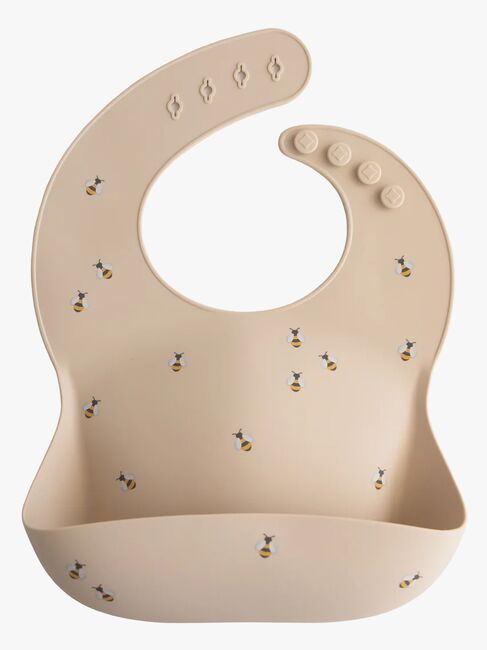 Mushie Hagesmæk Silikone Bees, Beige